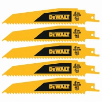 DEWALT Bi-Metal Wood Demolition Reciprocating Blade 152mm x 6 TPI (Pack 5) £17.99